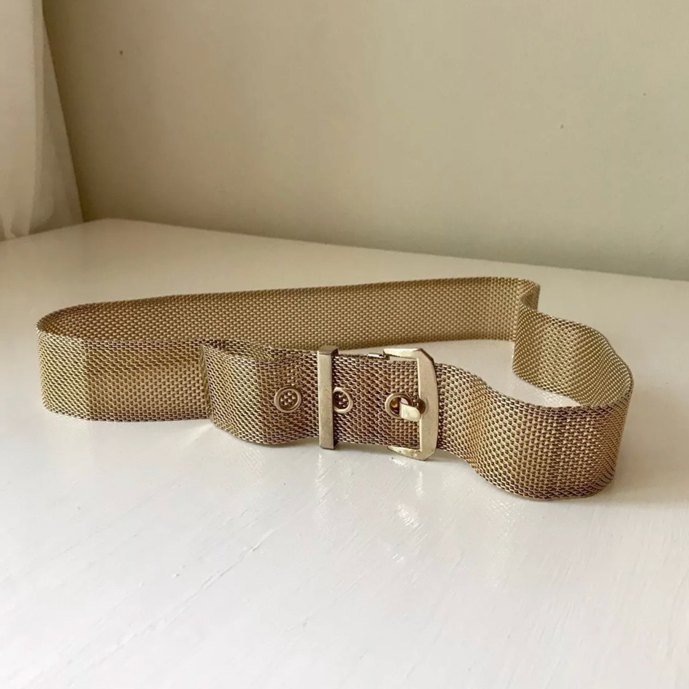 Vintage 80s Gold Chain Womens Belt 30 32 Inch M/L